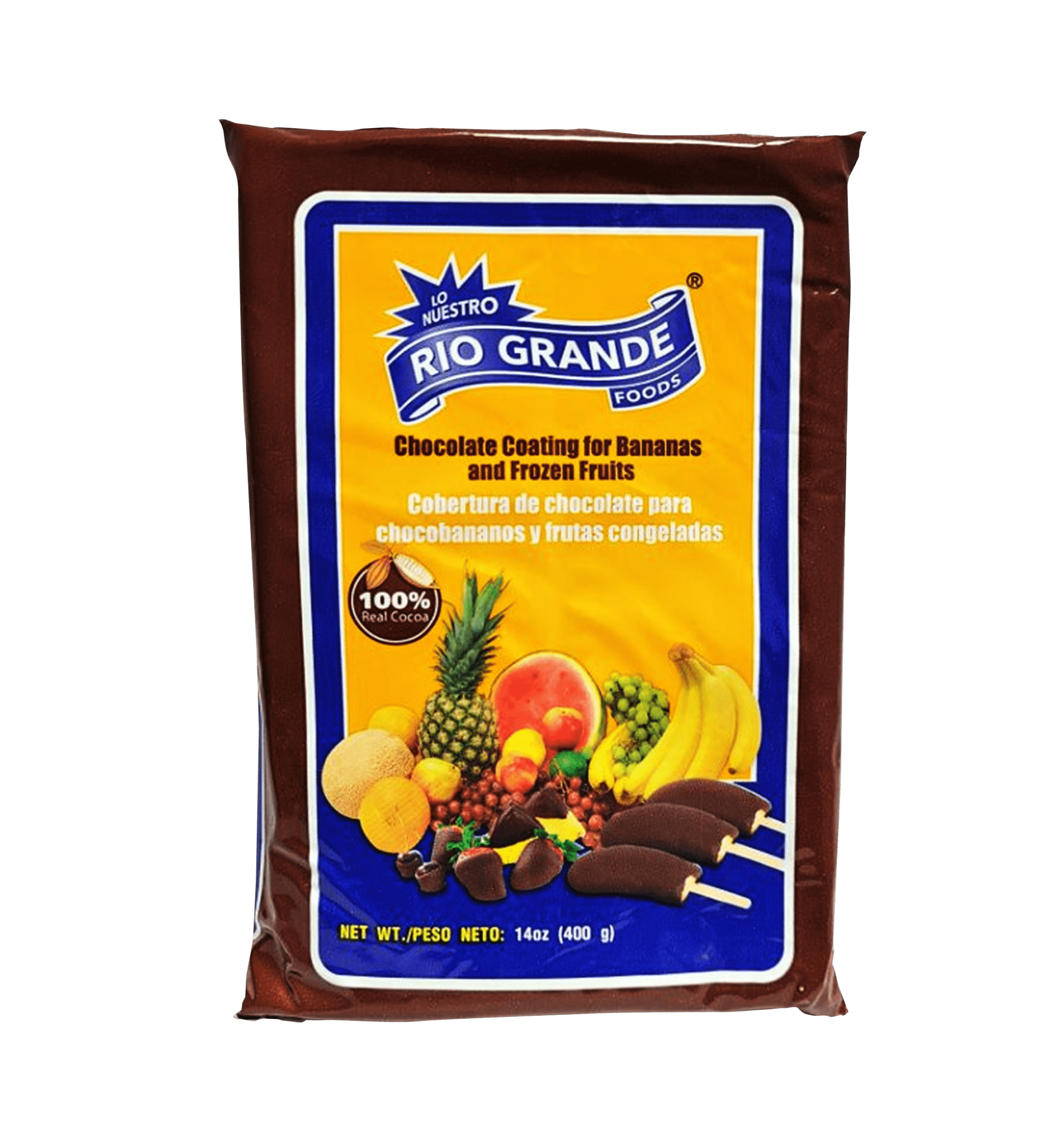 Chocobanano chocolate flavored coating Rio Grande Foods