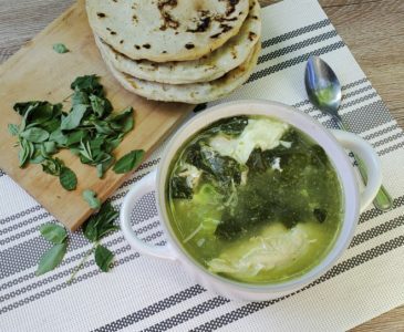 Chicken soup with chipilín