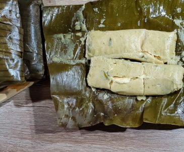 Chipilin Tamal with Cheese