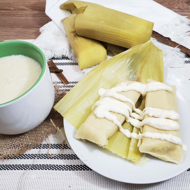 Corn Tamal with Atole