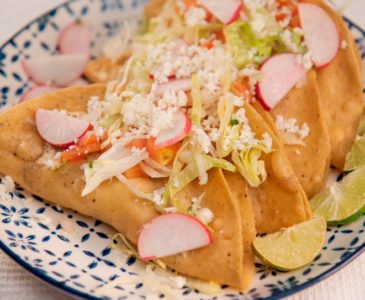 Tacos with Rio Grande Chicken and Turkey Sauce