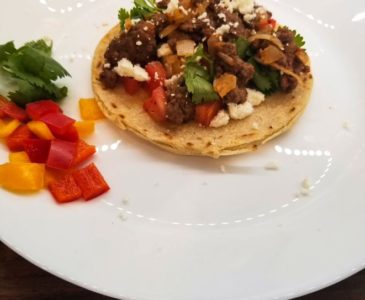 Tortillas with Meat and Fresh Cheese